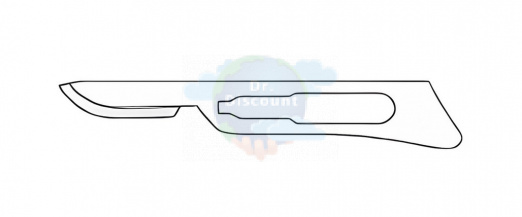Скальпель, лезвия №15, стерильные, 100шт